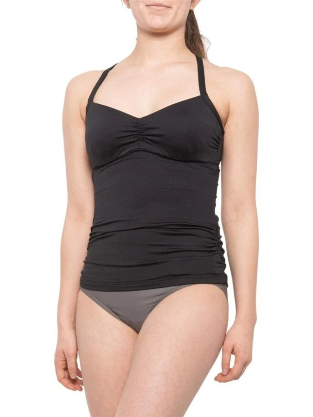 Seafolly black tankini top‎ 18 new with tag DD